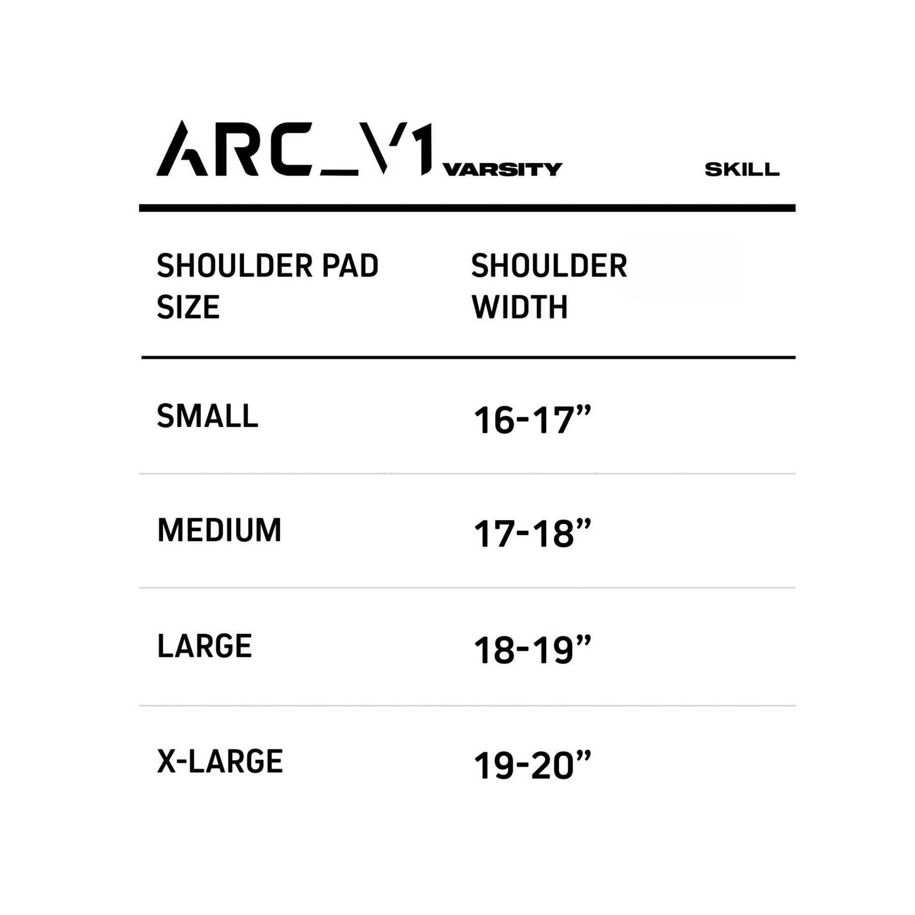 ARC_V1 VARSITY SHOULDER PADS – SKILL