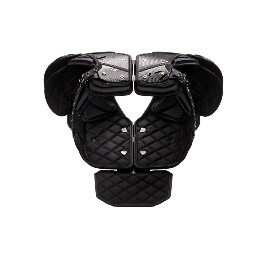 Schutt XV Line Hybrid Schulterpolster – Für Linemen, Breite Halsöffnung, 3,8 Cm Riemen