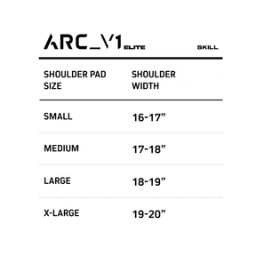 ARC_V1 ELITE SHOULDER PADS WITH ATTACHED BACK PLATE - SKILL