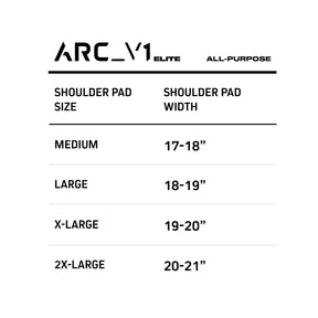 ARC_V1 ELITE SHOULDER PADS WITH ATTACHED BACK PLATE - ALL-PURPOSE